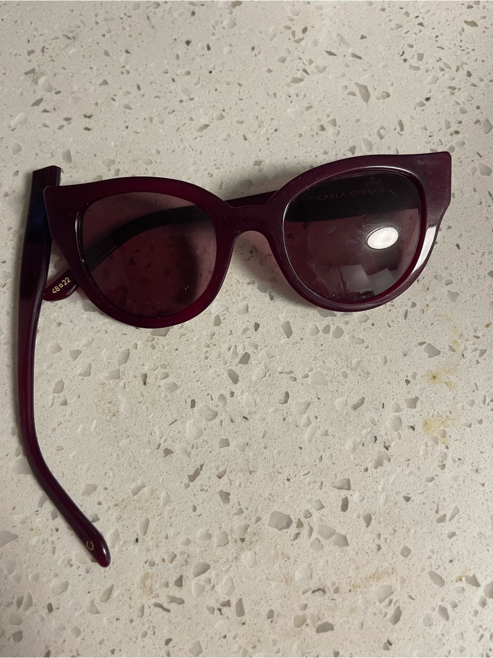 Cat-Eye Sunglasses in Deep Plum